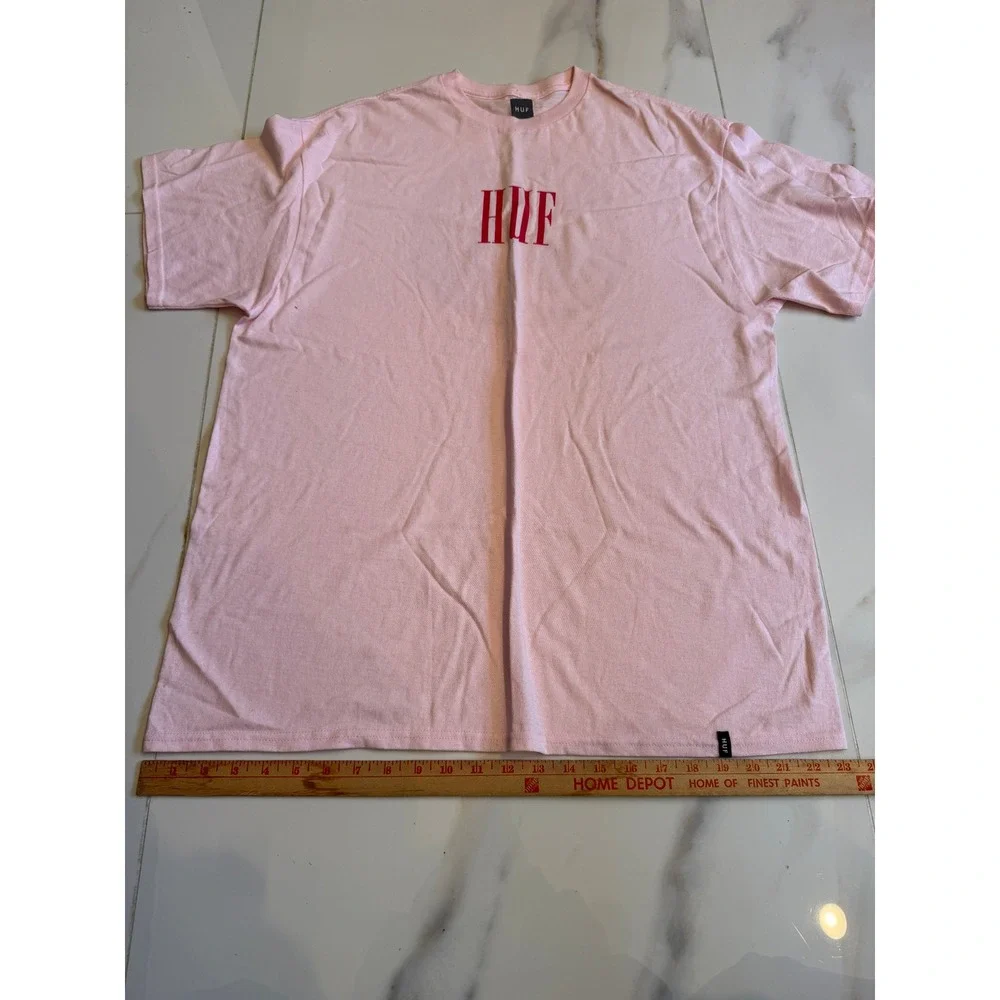 HUF Mens Pink Yin Yang Rose Graphic T-Shirt Short Sleeve Crew Neck XL - Picture 3 of 4